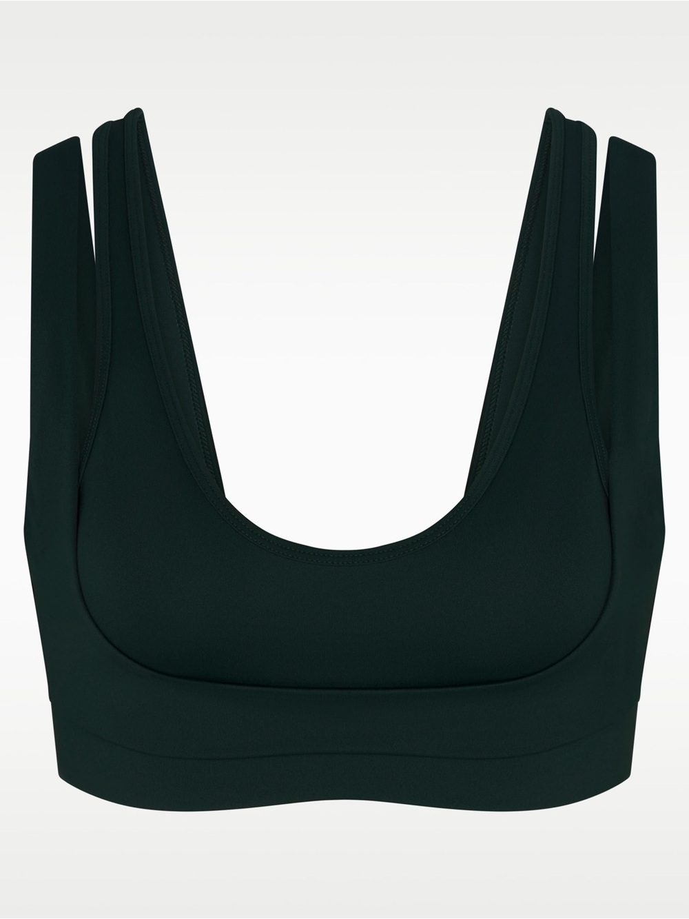 NIKE SKIMS MATTE DOUBLE STRAP SCOOP BRA DARK TEAL XS S M